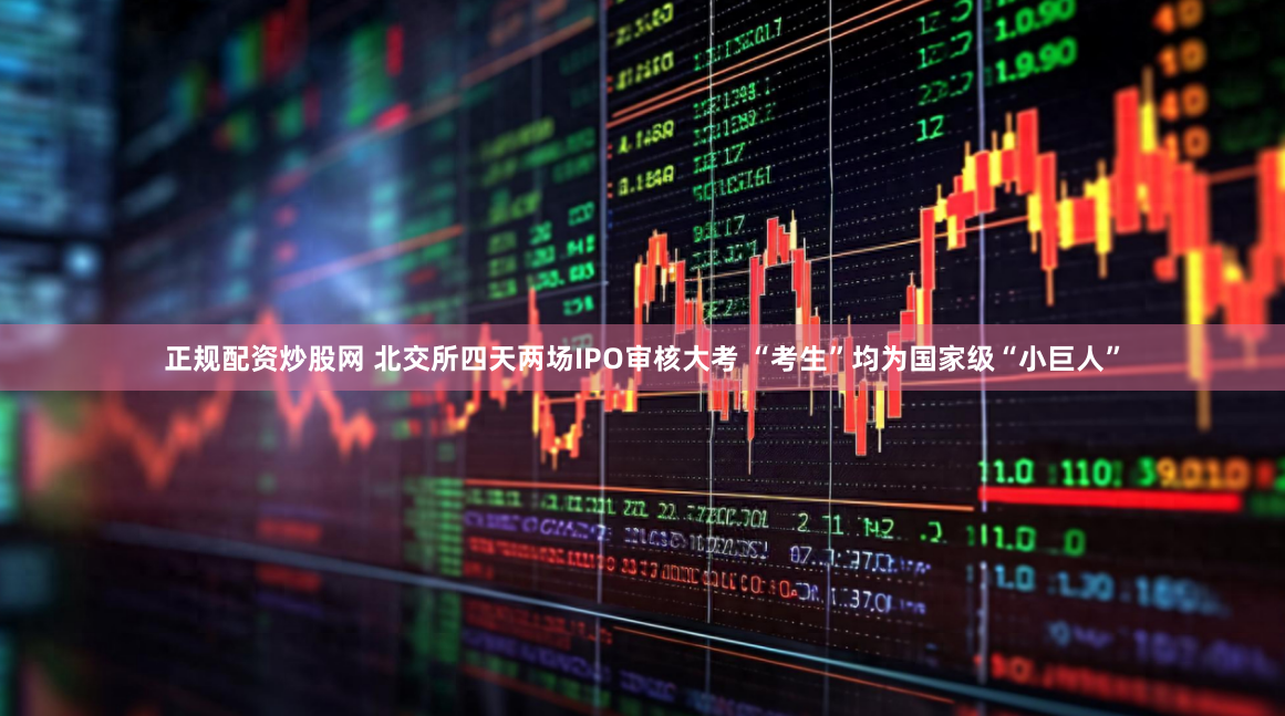 正规配资炒股网 北交所四天两场IPO审核大考 “考生”均为国家级“小巨人”